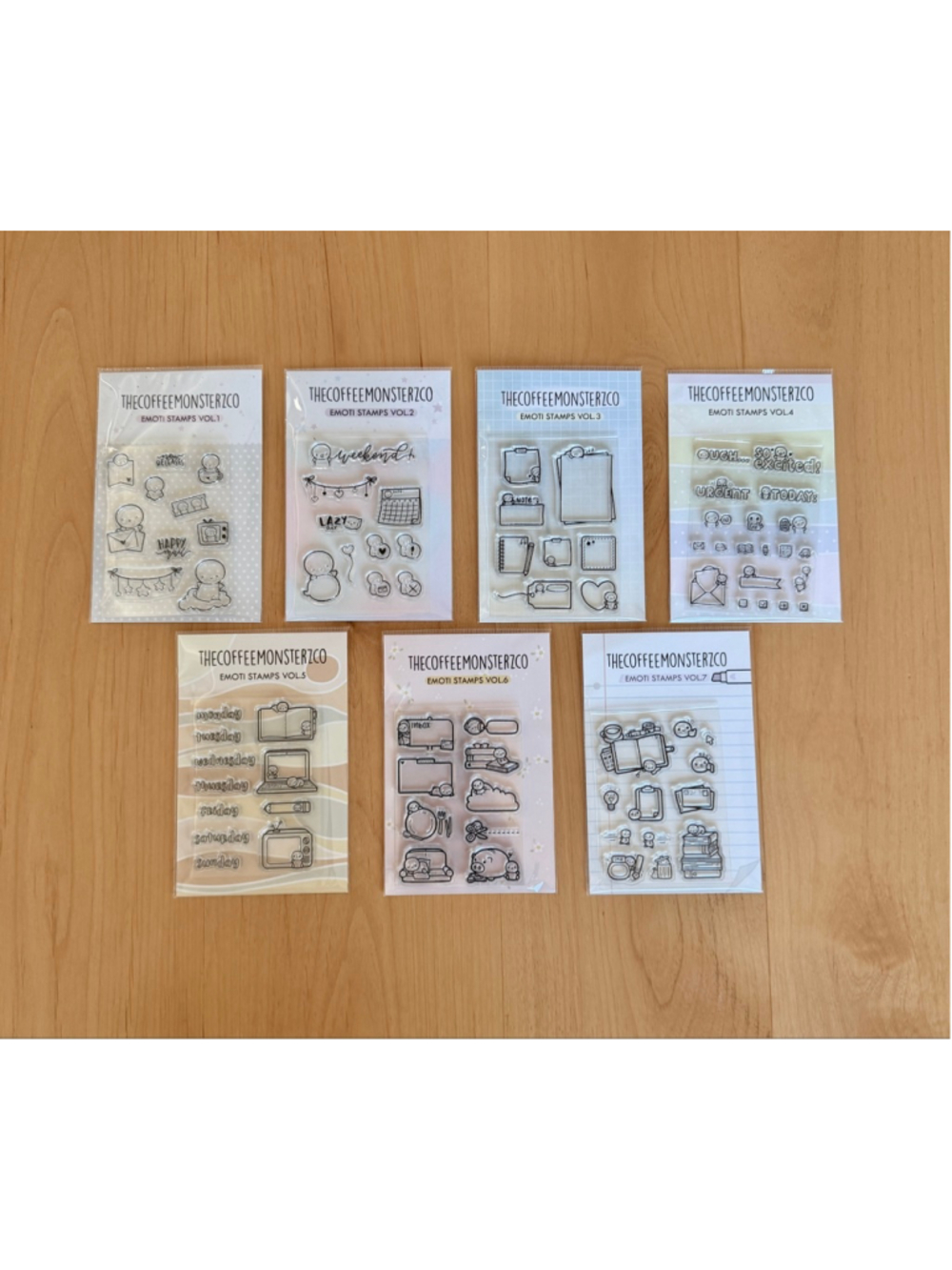 NEW TCMC Emoti Stamps Vol. 1-7 TheCoffeeMonsterzCo